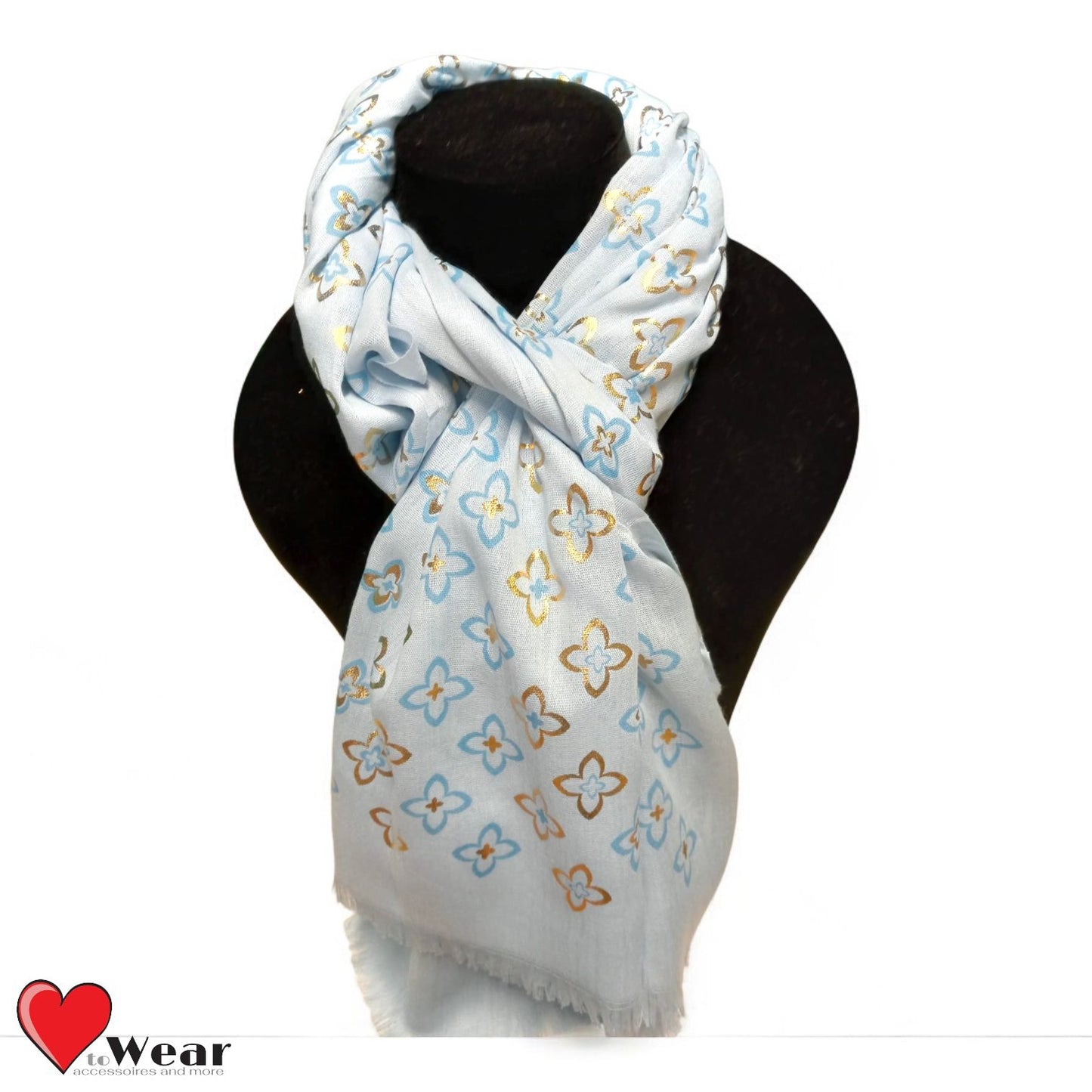 Shawl blue/gold