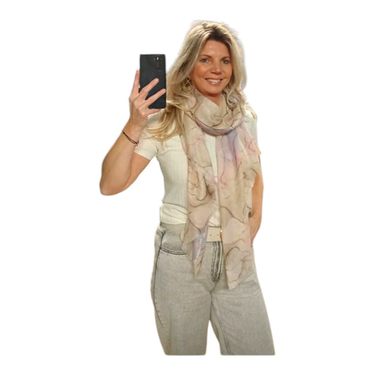 Shawl Flo Beige